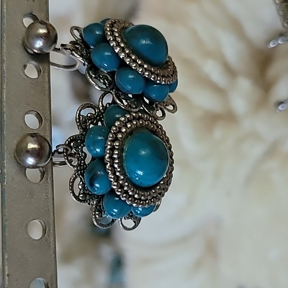 Vintage Art Deco Southwestern Boho screwback earrings